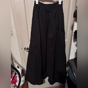 WHBM Black Taffeta Maxi Ball Gown Skirt